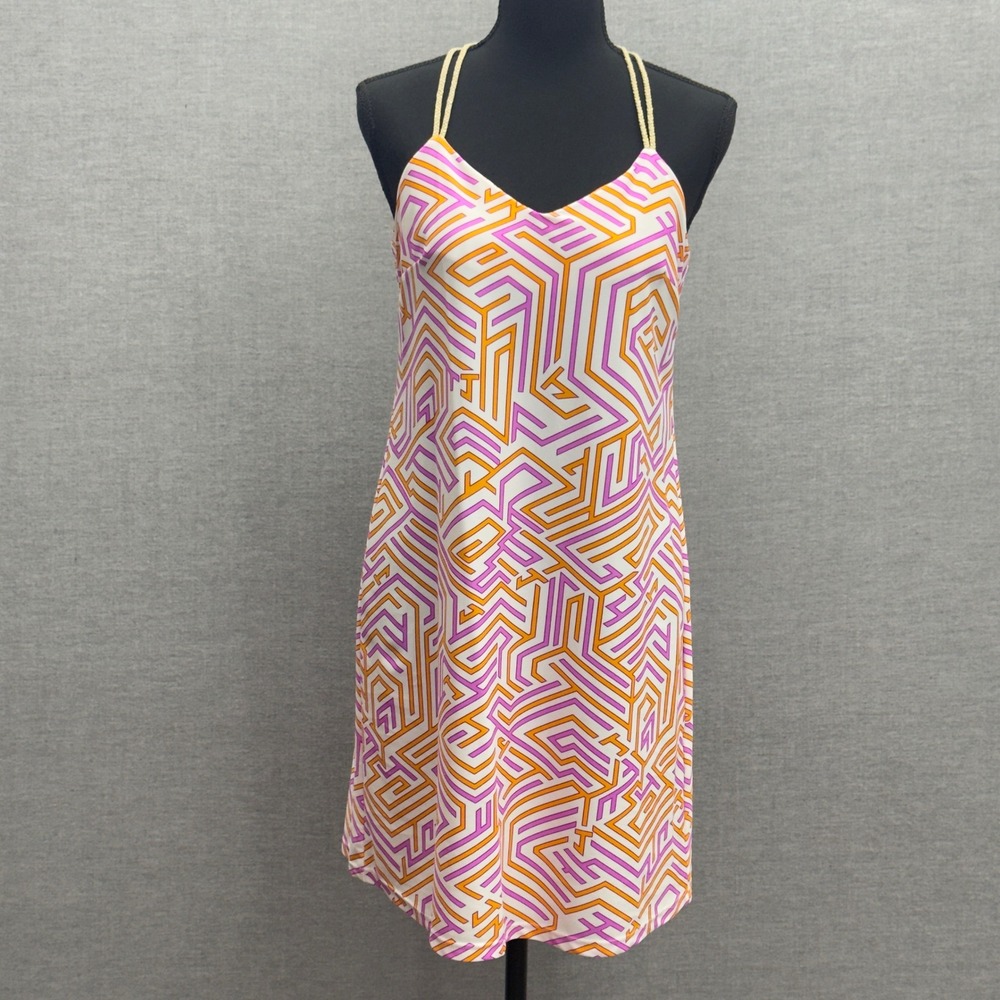 Jude Connally Geometric Print Cami Swing Dress‎ Spaghetti Strap Size S